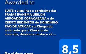 SUÍTE c vista livre e pertíssima das PRAIAS IPANEMA LEBLON ARPOADOR COPACABANA e do CRISTO REDENTOR do BONDINHO PÃO DE AÇUCAR etc Chegando mais cedo que o Check-in do meio-dia, deixe suas malas e vá se divertir, idem no Check-out das 10h manhã